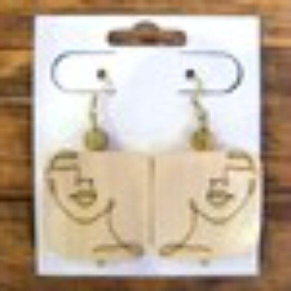 Custom Line Art Earrings - Picture 3 of 3